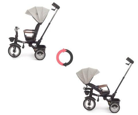 Rowerek trójkołowy Twinkle z rączką i daszkiem 3w1 – dla dziecka 12M+ Milly Mally