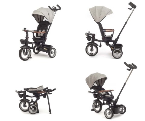 Rowerek trójkołowy Twinkle z rączką i daszkiem 3w1 – dla dziecka 12M+ Milly Mally