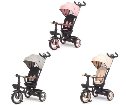 Rowerek trójkołowy Twinkle z rączką i daszkiem 3w1 – dla dziecka 12M+ Milly Mally