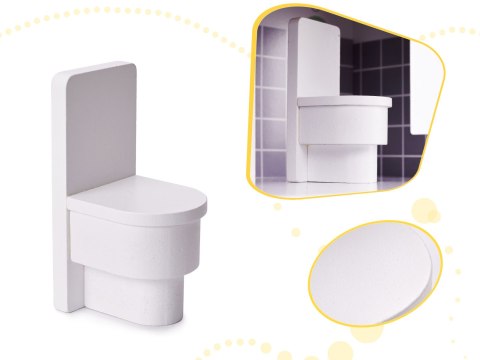 Drewniany Domek dla lalek z mebelkami wyposażeniem, składany, 70cm, wiek 3+