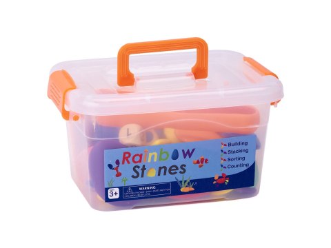 Układanka Montessori, Kamyki kreatywne kolorowe, nauka liczenia, wiek 3+