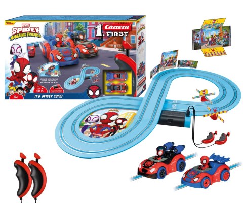Elektryczny tor wyścigowy dla dzieci Carrera Spidey - dł. 2,4m, wiek 3+