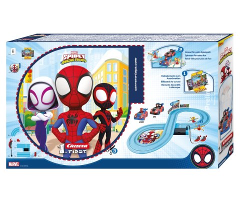 Elektryczny tor wyścigowy dla dzieci Carrera Spidey - dł. 2,4m, wiek 3+
