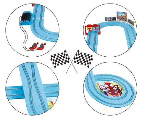 Elektryczny tor wyścigowy dla dzieci Carrera Spidey - dł. 2,9m, wiek 3+