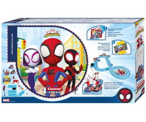 Elektryczny tor wyścigowy dla dzieci Carrera Spidey - dł. 2,9m, wiek 3+