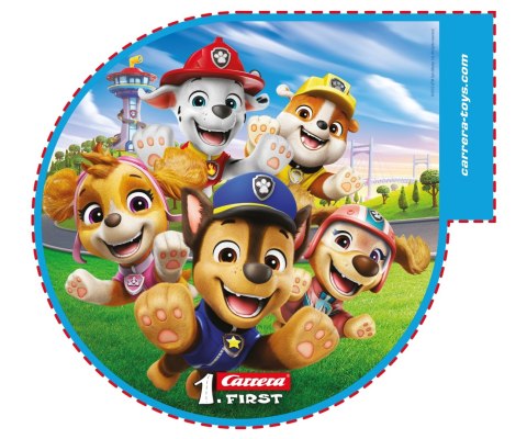 Tor wyścigowy dla dzieci Carrera samochody, Psi Patrol First, 2,4m wiek 3+