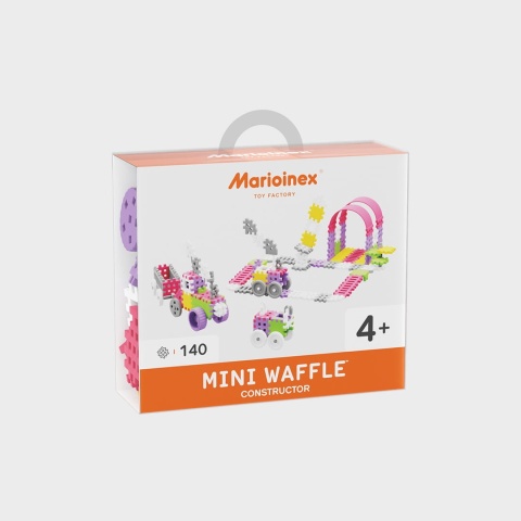 Klocki konstrukcyjne dla dzieci, wafle mini, MARIOINEX 140 szt. Konstruktor