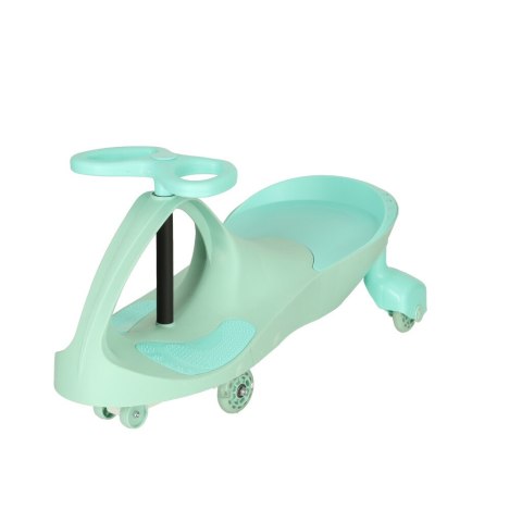 Jeździk grawitacyjny dziecięcy dla 3 latka, świecące koła LED, miętowy