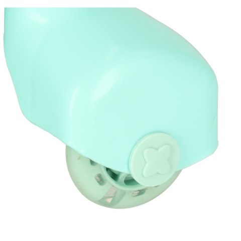 Jeździk grawitacyjny dziecięcy dla 3 latka, świecące koła LED, miętowy