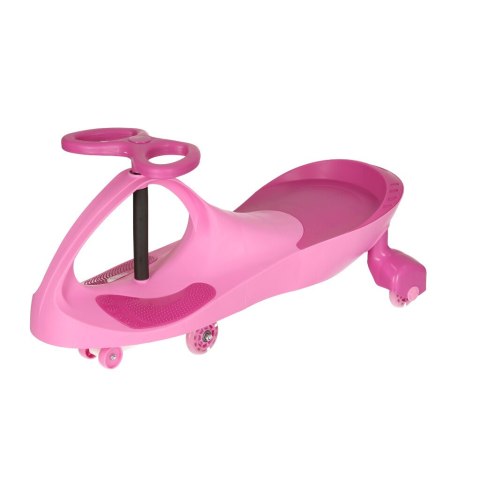 Jeździk grawitacyjny dla dzieci, świecące koła LED, różowy, wiek 3+