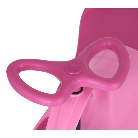 Jeździk grawitacyjny dla dzieci, świecące koła LED, różowy, wiek 3+