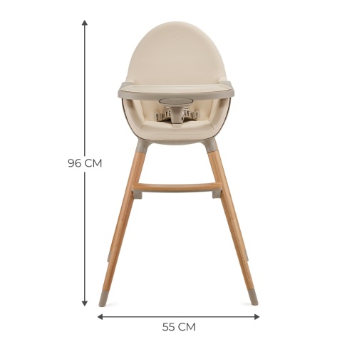 Krzesełko do karmienia dla dzieci KINDERKRAFT FINI Beige, wielofukcyjne 6m+