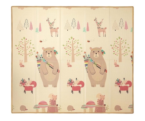 Mata piankowa dla niemowląt, dwustronna Milly Mally Play Woods 0m+