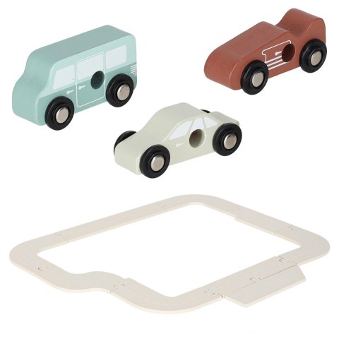 Garaż drewniany dla dzieci z windą, parking piętrowy +autka, helikopter, 3+