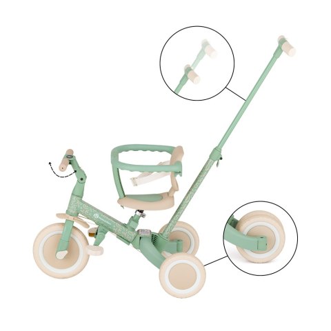 PETITE&MARS 613480 Wielofunkcyjny rowerek trójkołowy 5w1 Turbo green twist