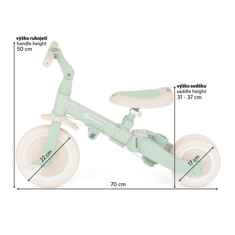 PETITE&MARS 613480 Wielofunkcyjny rowerek trójkołowy 5w1 Turbo green twist