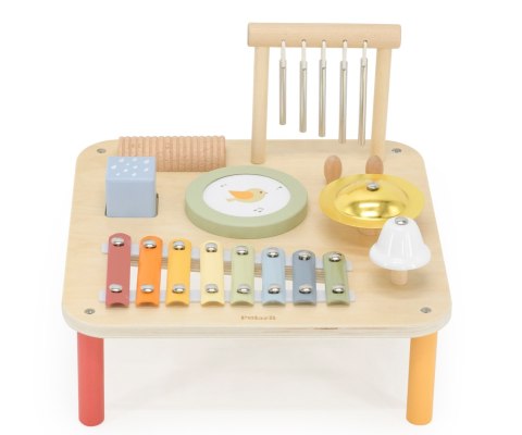 Stolik edukacyjny muzyczny dla dzieci, drewniany,