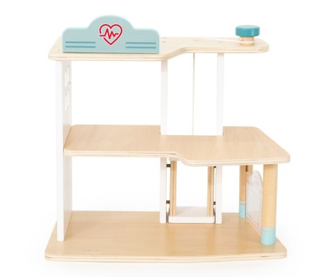 Drewniany szpital zabawka dla dzieci, klocki drewniane, Viga wiek 3+