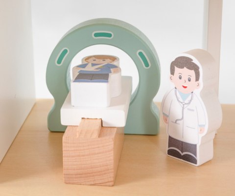 Drewniany szpital zabawka dla dzieci, klocki drewniane, Viga wiek 3+