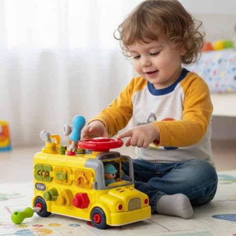 Zabawka manipulacyjna konstrukcyjna do skręcania, Autobus, wiek 3+