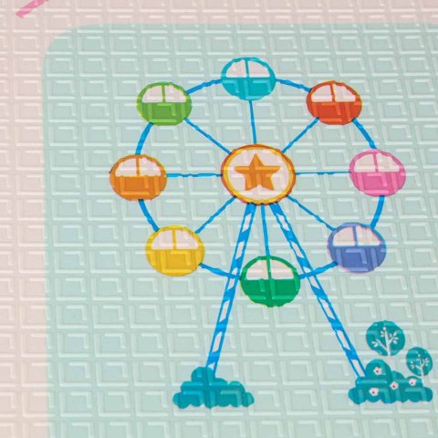 Mata piankowa składana dla dzieci niemowląt do nauki chodzenia Panda