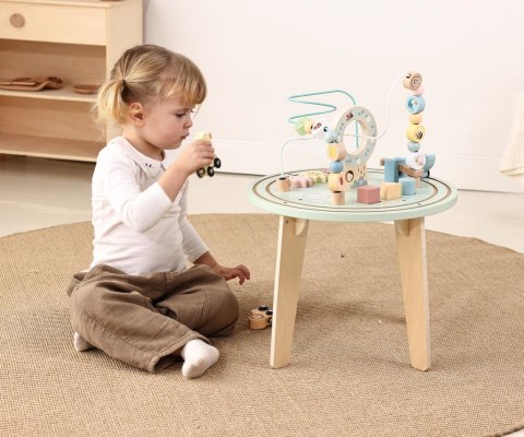 Stolik edukacyjny dla dzieci Zoo, drewniany sensoryczny, Tooky Toy wiek:2+