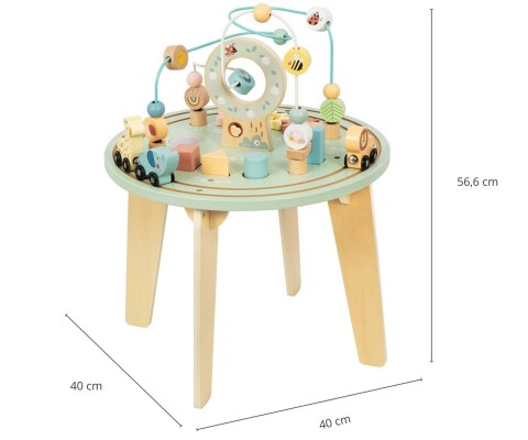 Stolik edukacyjny dla dzieci Zoo, drewniany sensoryczny, Tooky Toy wiek:2+