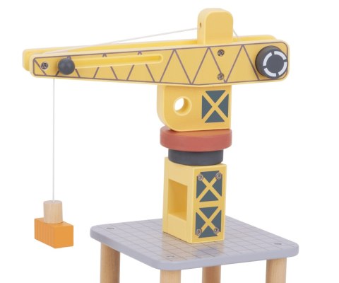 Klocki drewniane - Dźwig Zabawka Morska stacja załadunkowa Tooky Toy, wiek 3+
