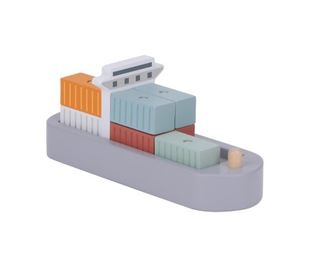 Klocki drewniane - Dźwig Zabawka Morska stacja załadunkowa Tooky Toy, wiek 3+