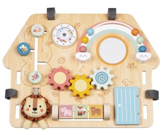 Tablica manipulacyjna dla dzieci, drewniana, edukacyjna, Tooky Toy, 12m+