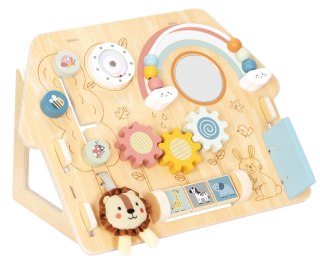 Tablica manipulacyjna dla dzieci, drewniana, edukacyjna, Tooky Toy, 12m+