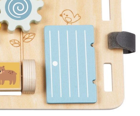 Tablica manipulacyjna dla dzieci, drewniana, edukacyjna, Tooky Toy, 12m+