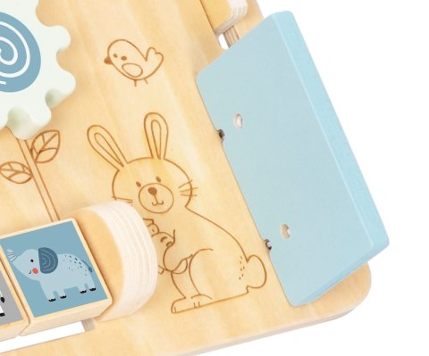 Tablica manipulacyjna dla dzieci, drewniana, edukacyjna, Tooky Toy, 12m+