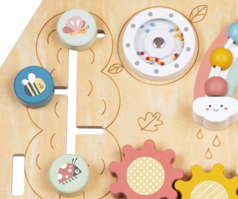 Tablica manipulacyjna dla dzieci, drewniana, edukacyjna, Tooky Toy, 12m+