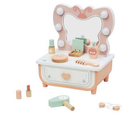 Toaletka dla dziewczynki drewniana, zabawka, różowa, Motyl, TToy wiek 3+