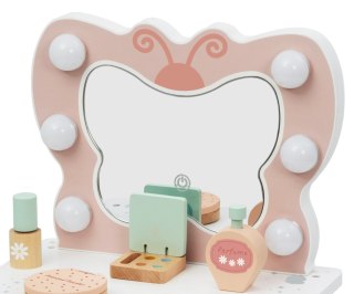 Toaletka dla dziewczynki drewniana, zabawka, różowa, Motyl, TToy wiek 3+