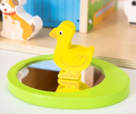 Drewniana farma zabawka dla dzieci, klocki figurki zwierząt, Viga, wiek 3+