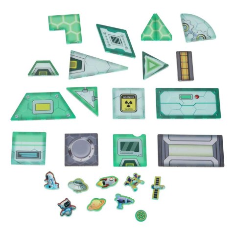 Klocki magnetyczne dla dzieci konstrukcyjne Stacja Kosmiczna, STEM wiek 3+