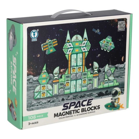 Klocki magnetyczne dla dzieci dla trzylatka, Stacja Kosmiczna, STEM, zestaw