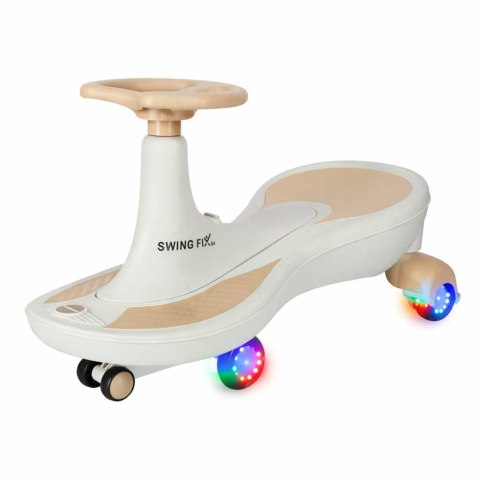 Jeździk grawitacyjny świecące koła LED z muzyką grający 76cm beżowy max 100kg