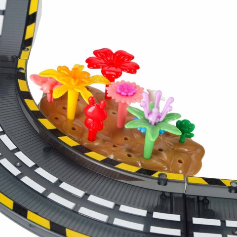 Tor wyścigowy samochodowy dla 3 latka, zestaw konstrukcyjny magnetyczny