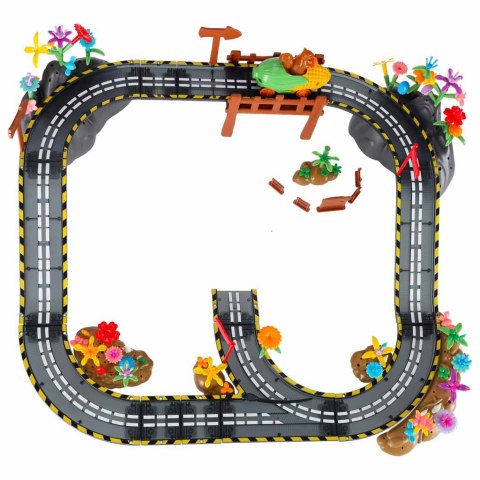 Tor wyścigowy samochodowy dla 3 latka, zestaw konstrukcyjny magnetyczny