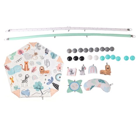 Mata edukacyjna dla noworodka niemowlaka, sensoryczna, zawieszki Czuczuś 0+