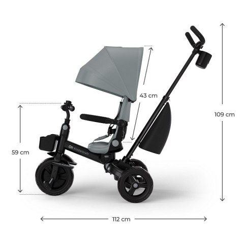 KINDERKRAFT Rowerek trójkołowy AVEO 2 Plus Grey