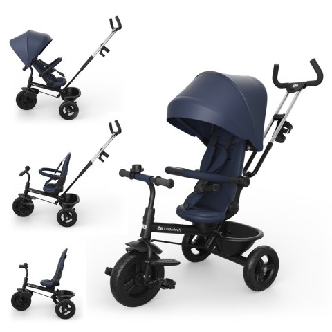 KINDERKRAFT Rowerek trójkołowy ASTON 2 PLUS Navy