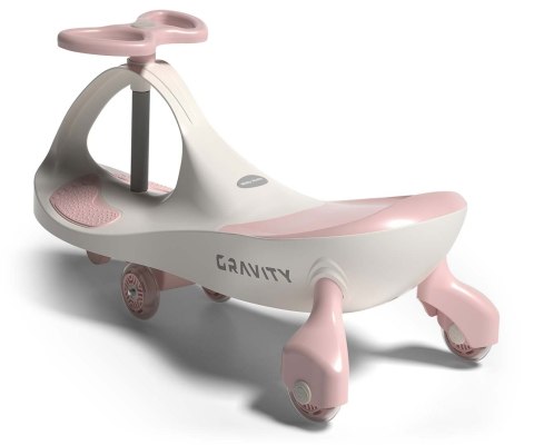 Jeździk Grawitacyjny dla dziecka, kółka LED, Kremowy, Milly Mally, wiek 3+