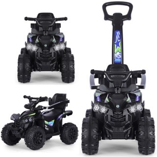 Jeździk z rączką, samochodzik dla dziecka Wild Black Milly Mally 12m+