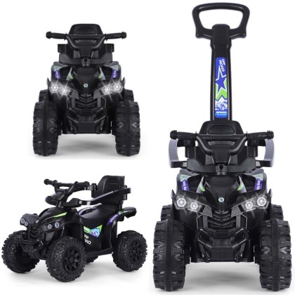 Jeździk z rączką, samochodzik dla dziecka Wild Black Milly Mally 12m+