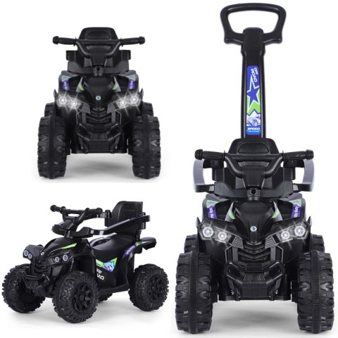Jeździk z rączką, samochodzik dla dziecka Wild Black Milly Mally 12m+