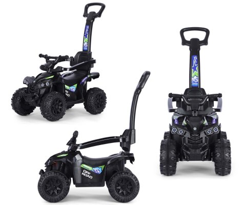 Jeździk z rączką, samochodzik dla dziecka Wild Black Milly Mally 12m+
